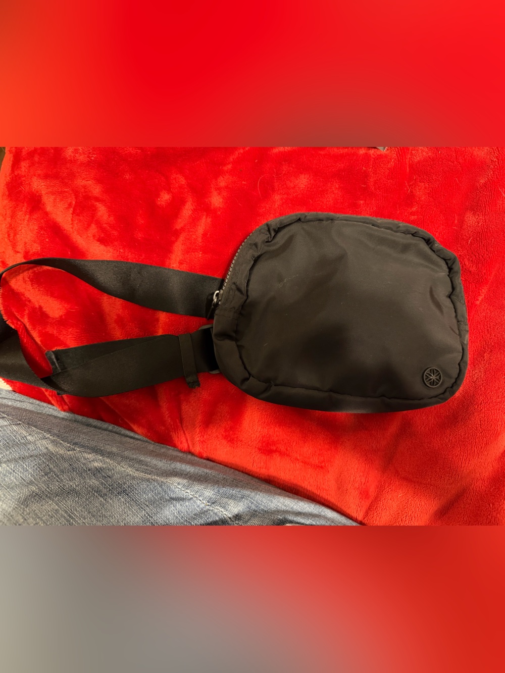 Gaiam black nylon belt bag